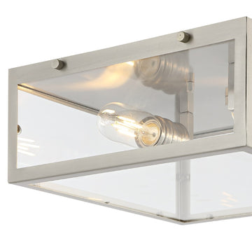 Grayson 12" Metal/Glass LED Flush Mount - JONATHAN Y